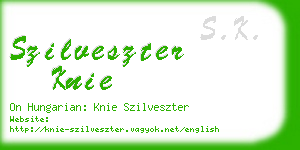 szilveszter knie business card